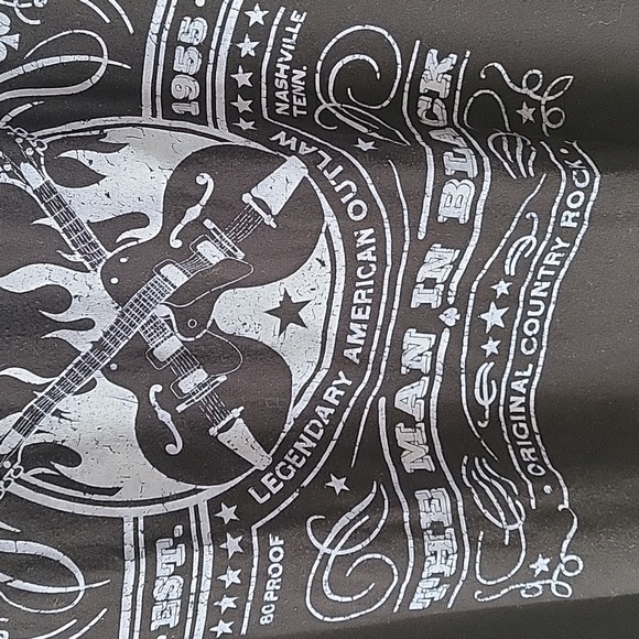 Johnny Cash Black Graphic Sleeveless Tee Size XL Zion‎ Rootswear - Picture 6 of 6